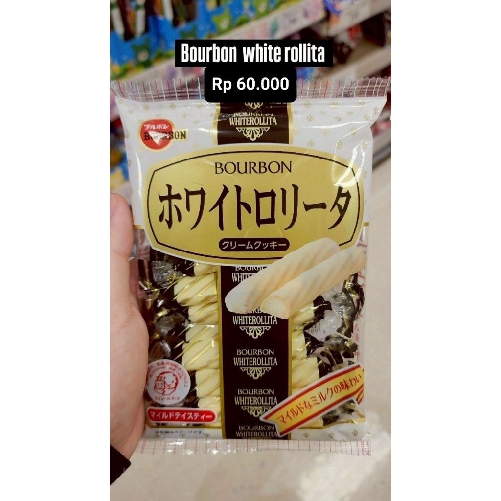 

Bourbon White Rollita Biskuit Snack Cokelat Putih Snack Cemilan Makanan Ringan Original Handcarry Jastip Jepang