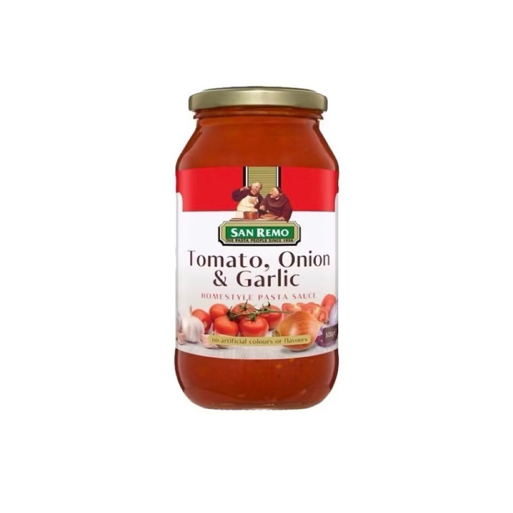 

San Remo Tomat Onion & Garlic / Pasta Sauce San Remo Tomat Garlic - 500gram
