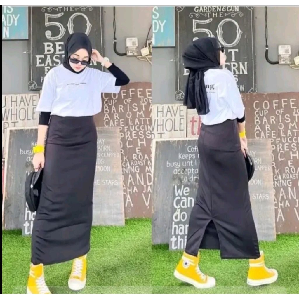 Rok Span Kerja wanita /rok span formal/rok span hitam
