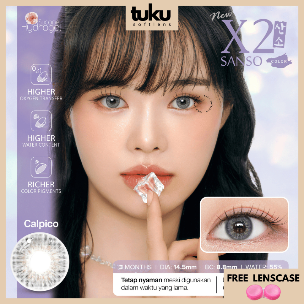 SOFTLENS X2 SANSO NEW COLOR VOL III 14,5 MM NORMAL & MINUS (-4,50 S/D -10,00) BY X2 / SOFLEN X2 SANS