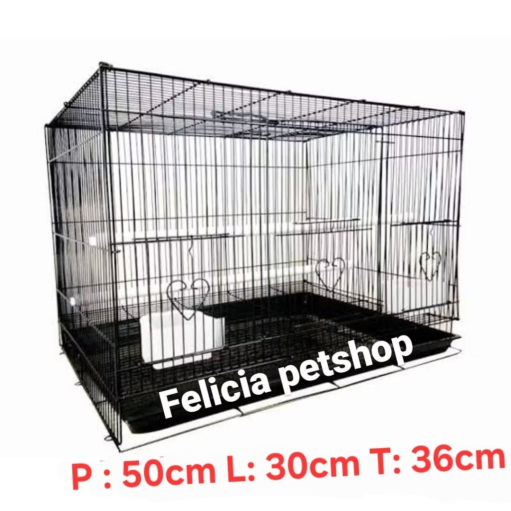 kandang burung umbaran 50cm // Kandang burung umbaran lovebird kotak besi tipis lengkap 50x30cm