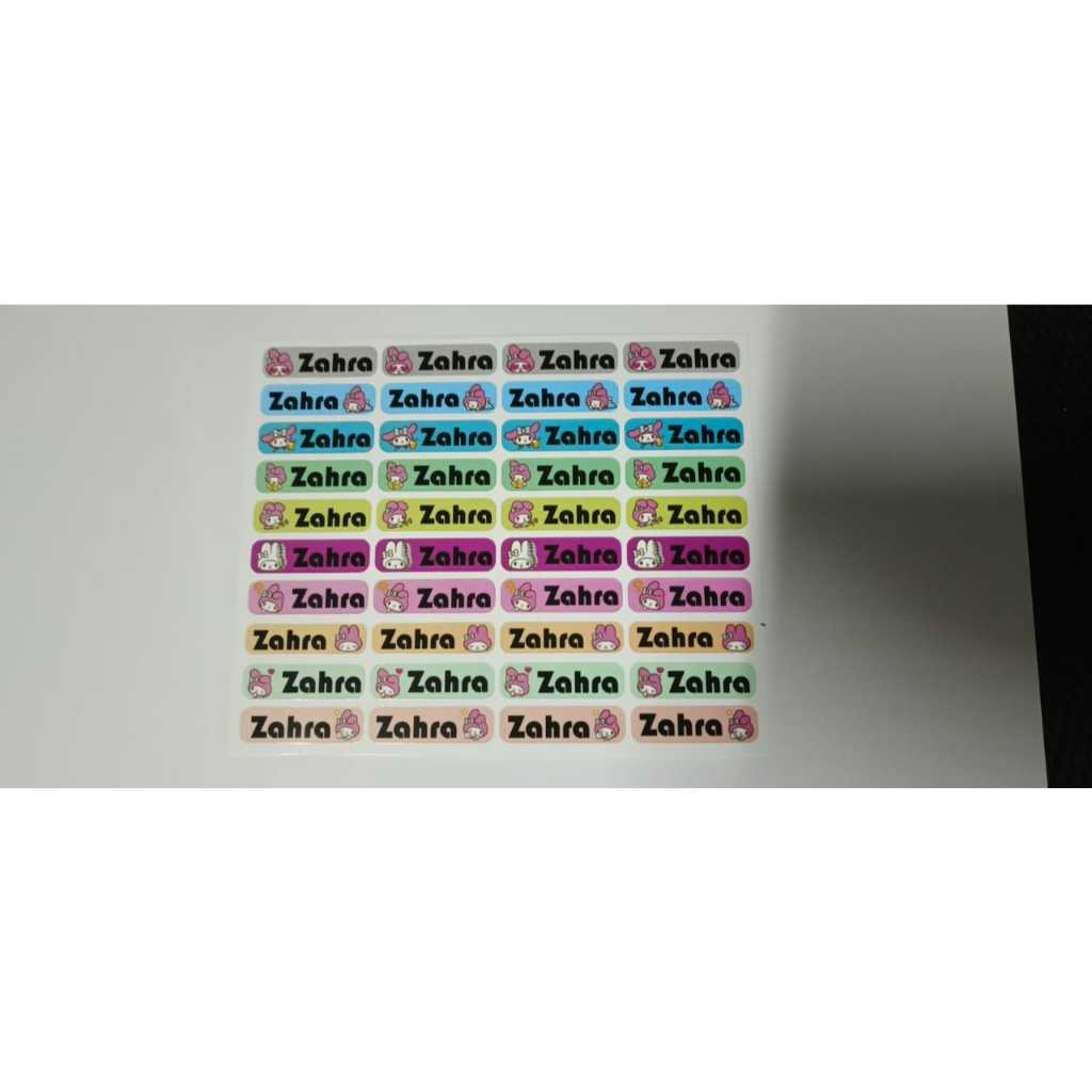 

stiker nametag pensil girl