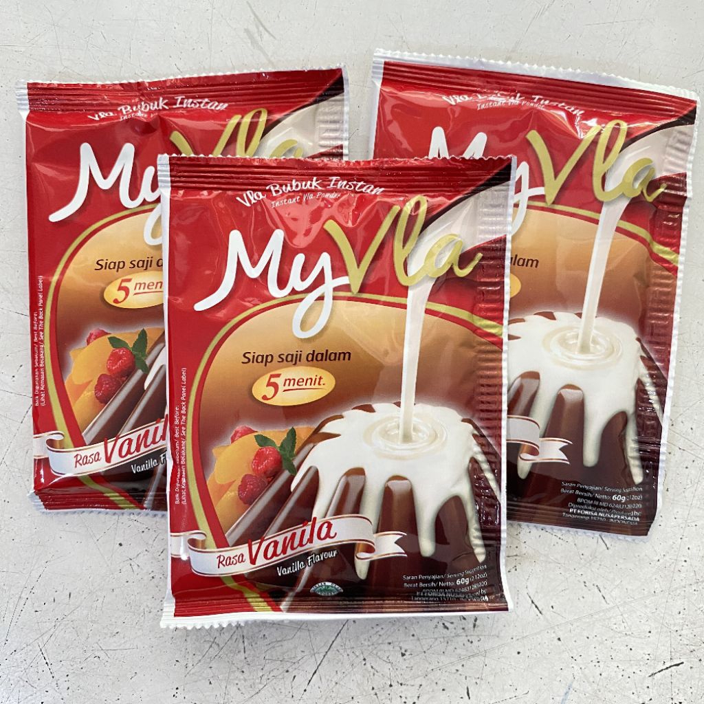 

My vla rasa vanilla sachet 60 gram | vla bubuk instan rasa vanilla | vla instan