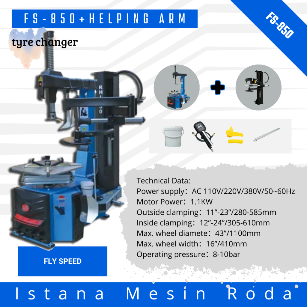 Tyre Changer Mesin Bukaan Ban Fly Speed FS850