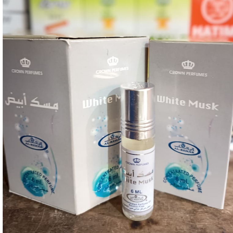 Parfum Alrehab WHITE MUSK 6ml/6pcs(1pak) Original Alrehab