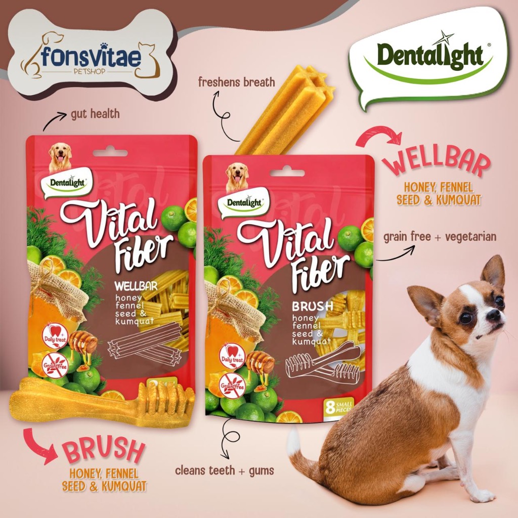 Dentalight VITAL FIBER Honey - Snack Anjing