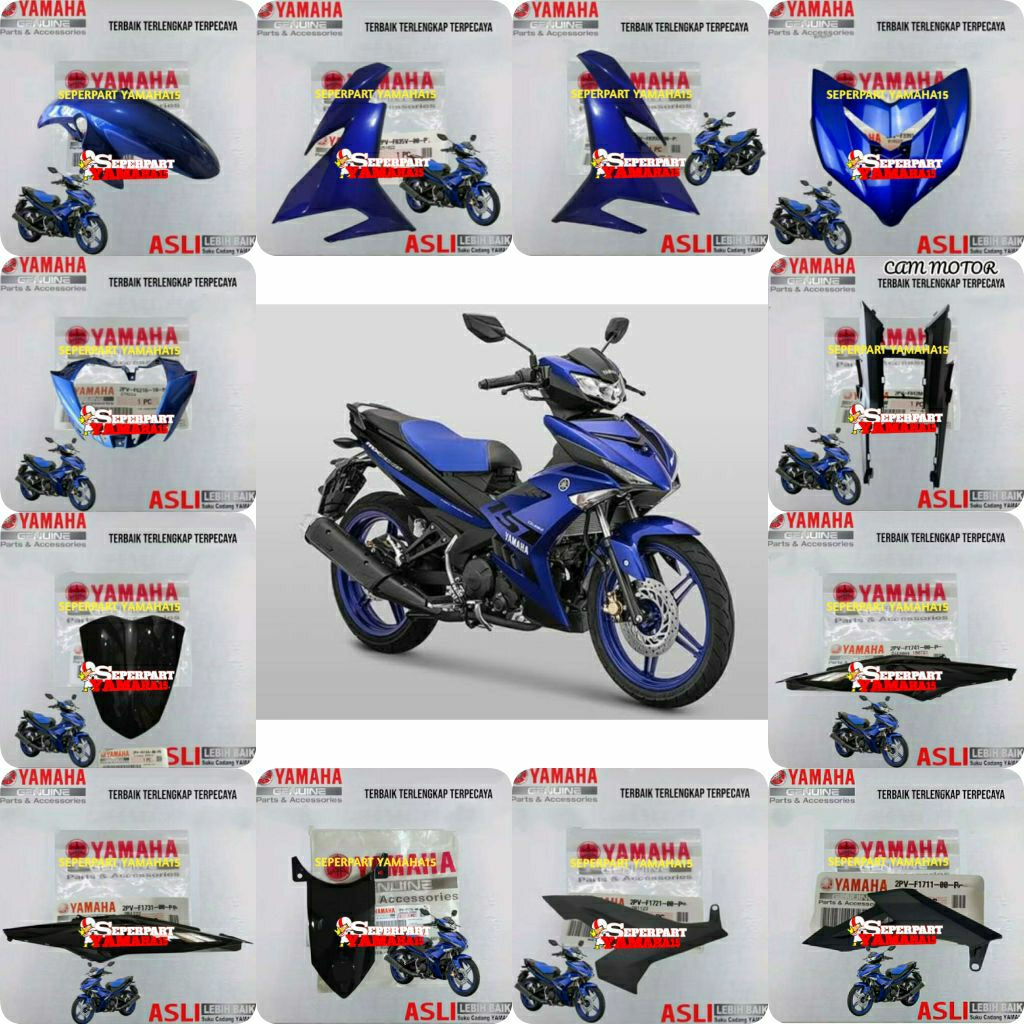 FULL SET BODY HALUS MX KING 150 V2 BIRU HITAM ORIGINAL YGP GENUINE PARTS