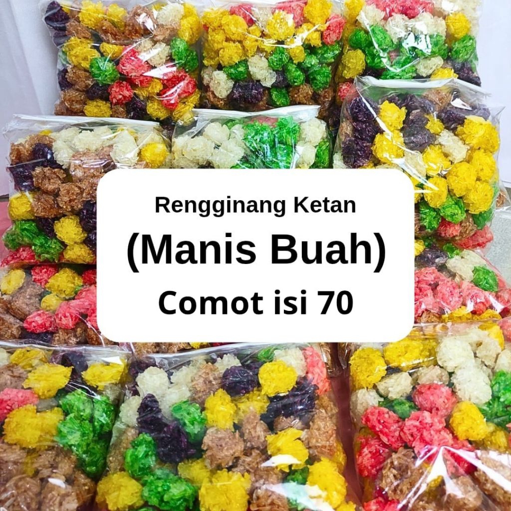 

Rengginang Mentah (MANIS BUAH COMOT ISI 70) Pok A'ah DEPOK Ketan Asli Tanpa Pemanis Pewarna Kering Siap Goreng Cemilan Makanan Anti Bantet