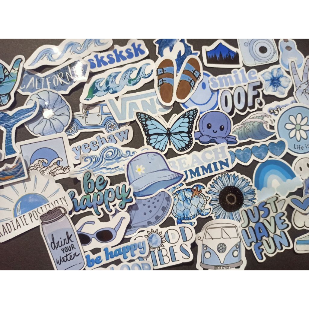 

[50 BIJI] STIKER TEMA BIRU ESTETIK | AESTHETIC STICKER BLUE MODE | SUDAH CUTTING | GLOSSY | JOURNALING | SCRAPBOOK | LUCU | MENARIK / STIKER BUKU