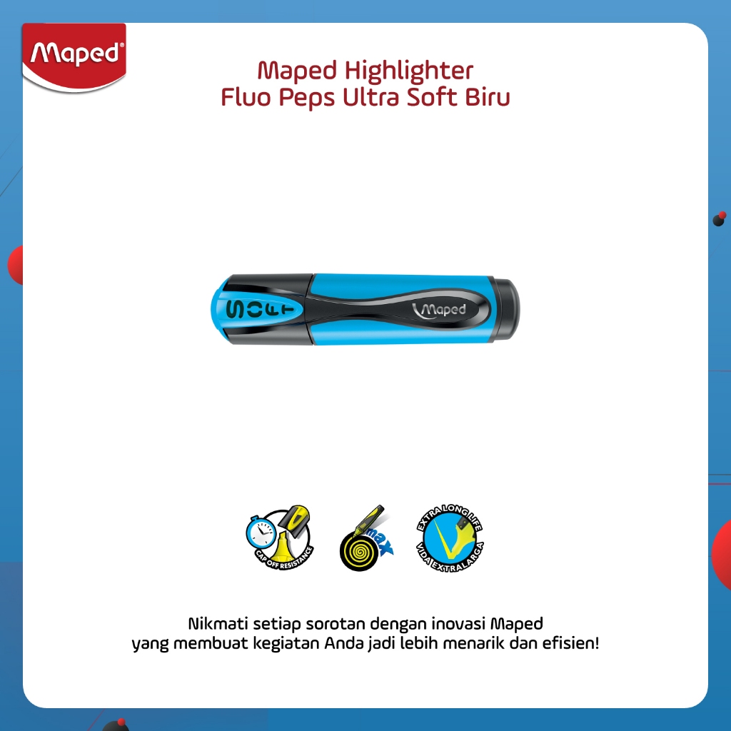 

Maped Highlighter Fluo Peps Ultra Soft Biru