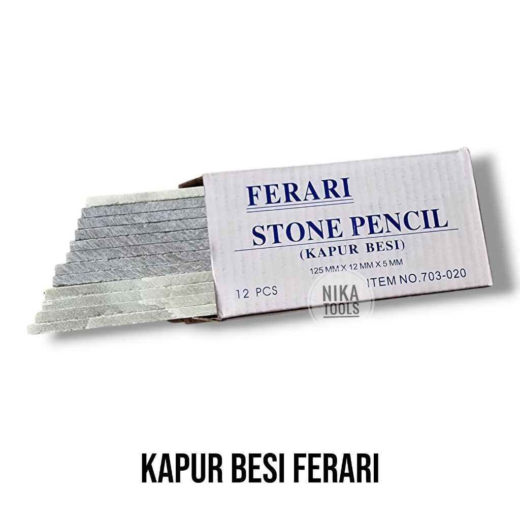 

Kapur Besi Ferrarri Ferari Putih Plate Stone Pencil Pensil Tulis Besi