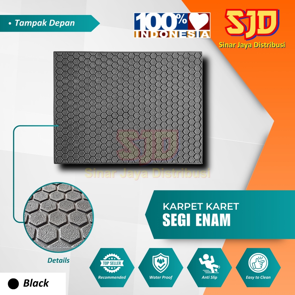 Karpet / Keset Karet Segi Enam Karpet Dekorasi Alas meja Dapur Tatakan Gelas