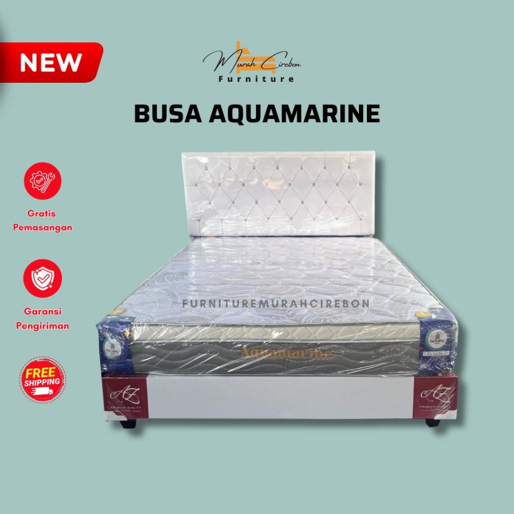 Kasur Busa Aquamarine Tebal 26cm - Set Dipan Kasur Busa - Matras Busa Murah Berkualitas