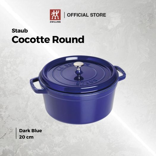 Staub Cocotte Round Cast Iron 20cm - Panci Cast Iron Anti Lengket