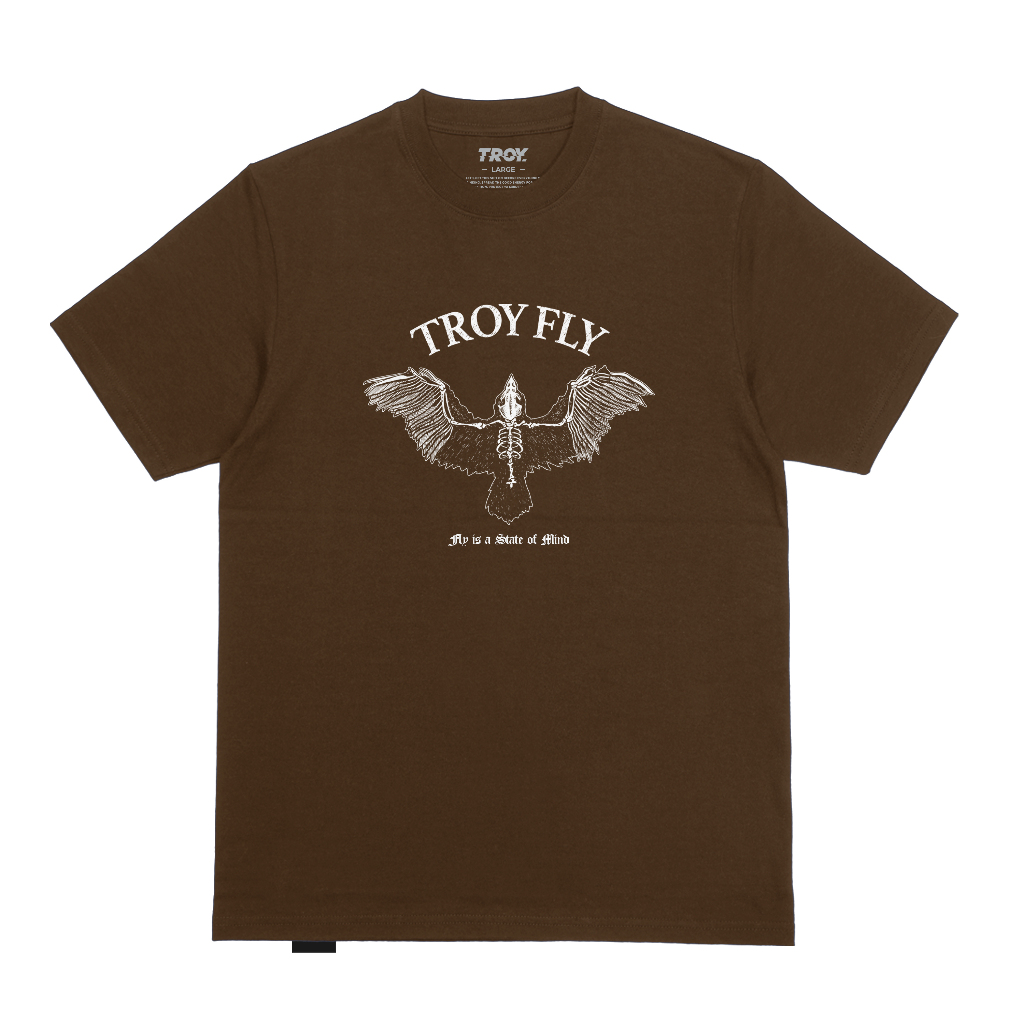 Troy Company Tshirt Toffee Fly State - Kaos Lengan Pendek Kaos Coklat Toffee MTD 3285