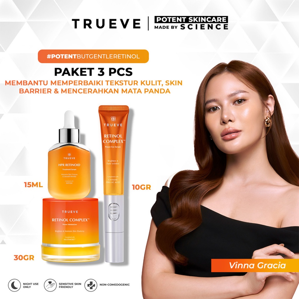 TRUEVE Retinol Complex Series Bundle (Serum, Moisturizer, Eye Serum, Toner)