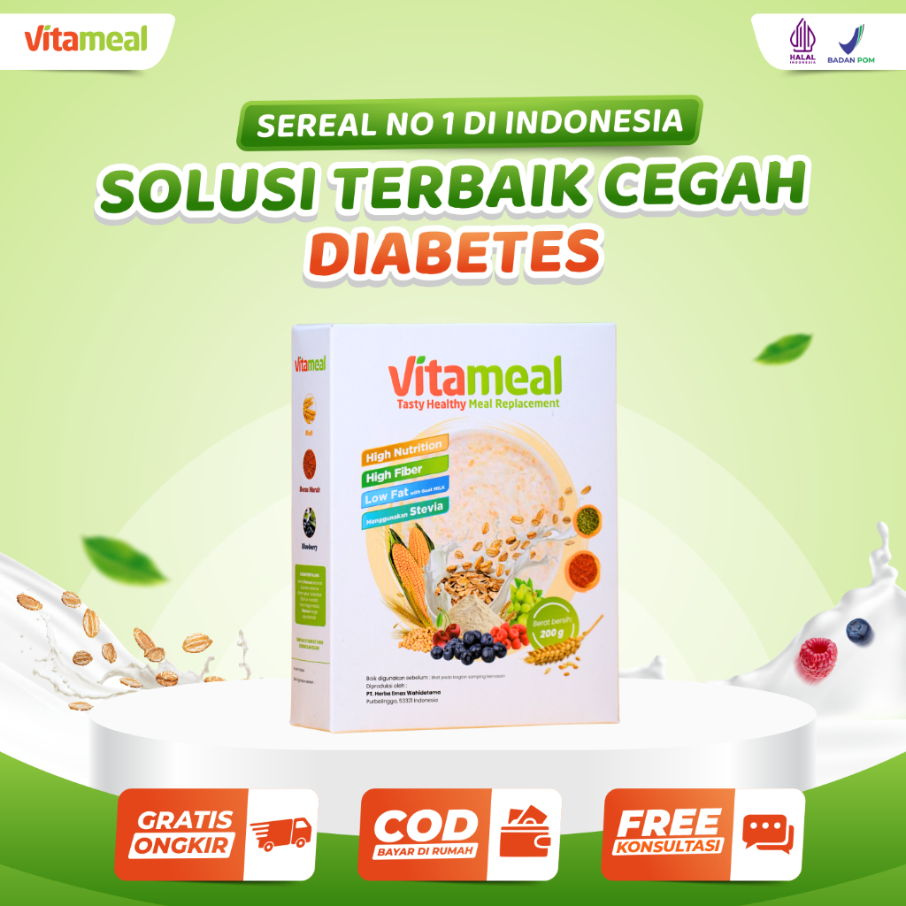 

Vitameal - Sereal Vitameal Sehat Multigrain Bantu Menstabilkan Gula Darah Dan Menangkal Diabetes
