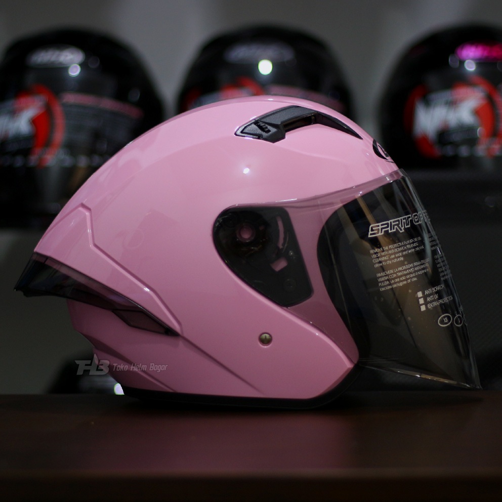 GM HELM G2 SOLID PINK | HELM GM HALFFACE SINGLE VISOR