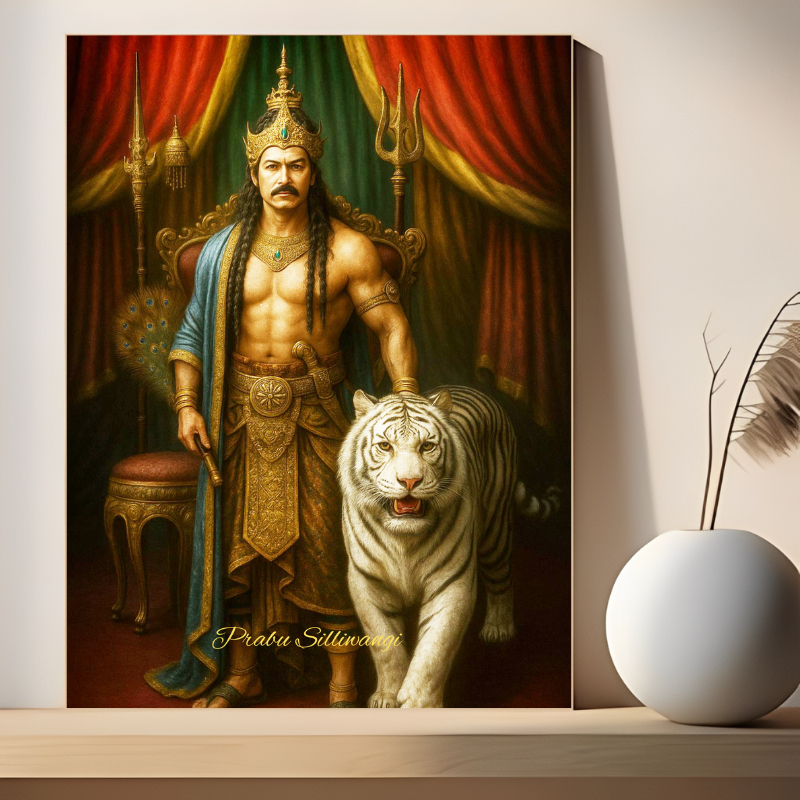 Poster Prabu Siliwangi Hiasan Dinding Bahan MDF