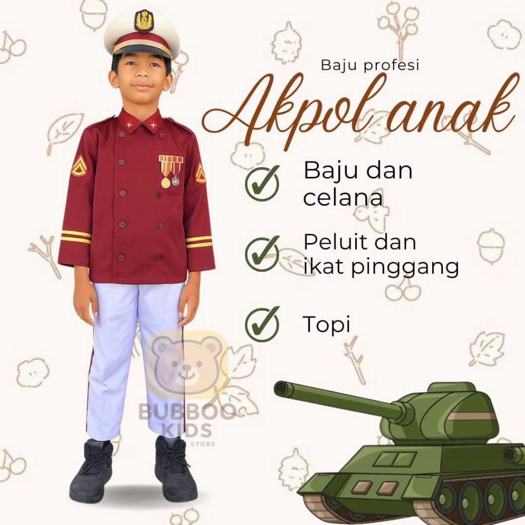 BUBBOO_KIDS -  baju profesi Taruna Akpol Anak Laki-laki /BAJU PROFESI TARUNA AKPOL ANAK LELAKI