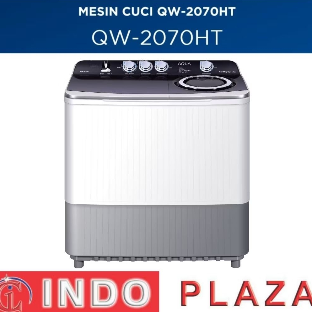 MESIN CUCI AQUA 2 Tabung 20 Kg QW-2070HT
