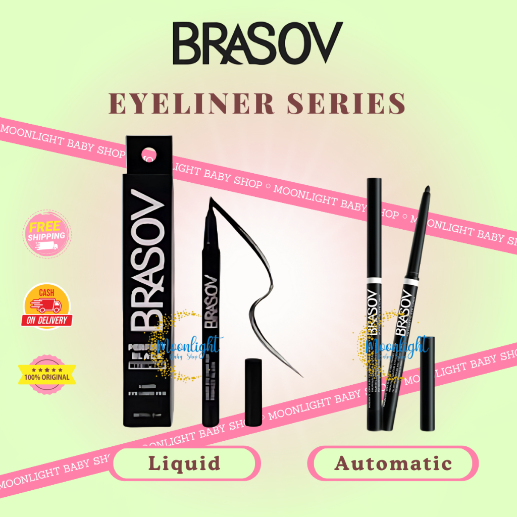 Brasov Eyeliner Automatic Black | Liquid Eyeliner Pen Perfect Black Waterproof