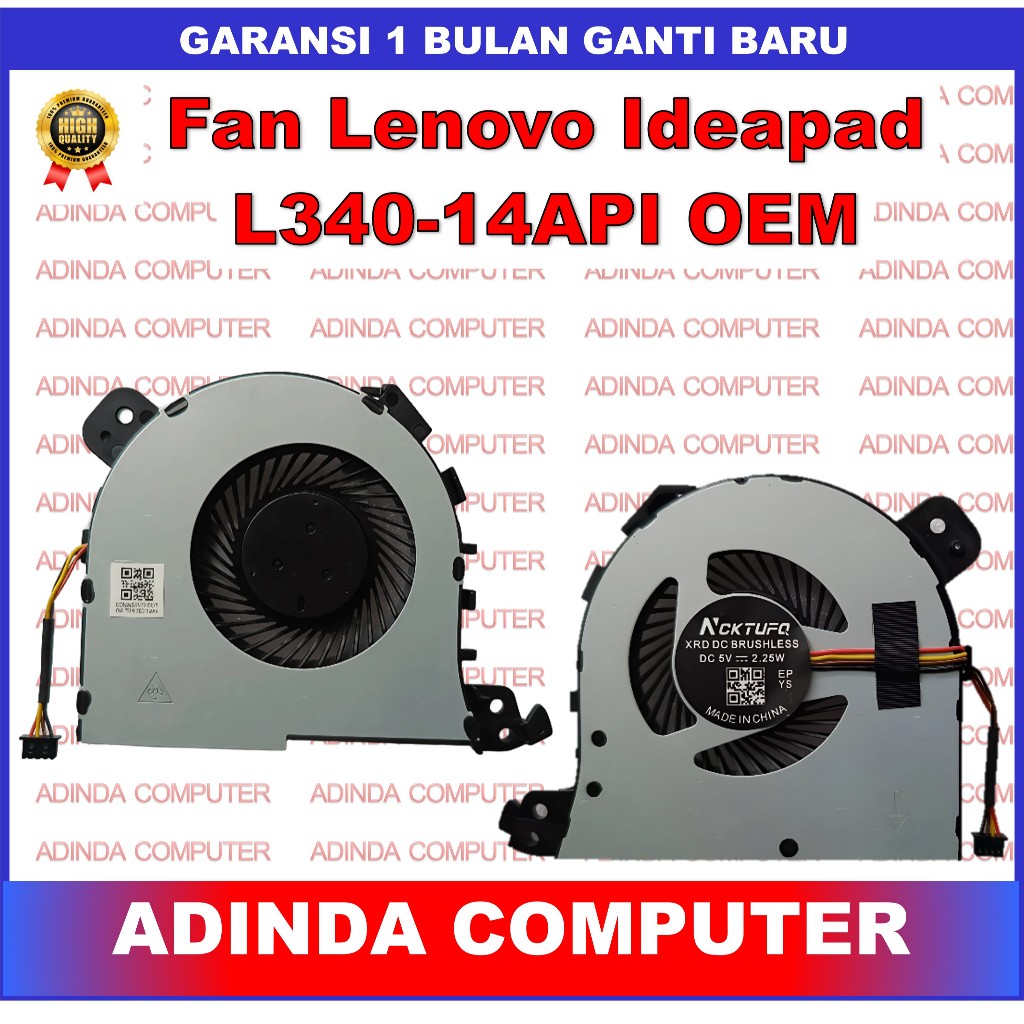 Kipas Fan Lenovo Ideapad L340-14API L340-15API L340-15IWL L340-17API L340-17IWL V155-15API