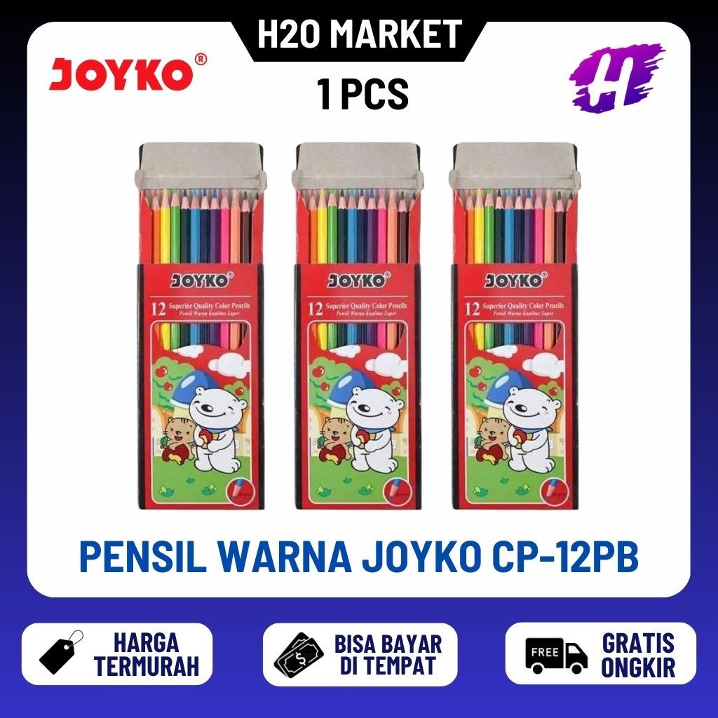 

Pensil Warna 12 Panjang Color Pencil Joyko CP-12PB