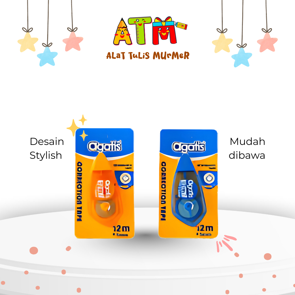 

tip ex/correction tape/AGATIS Eco Tipe X Correction Tape 8mx5mm - Label Penutup Tulisan