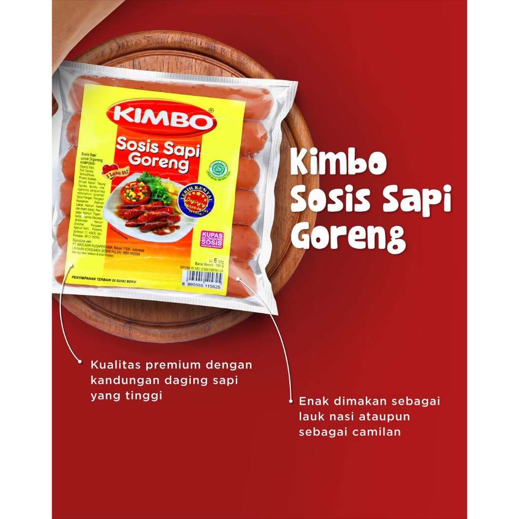 

KIMBO Sosis Sapi Goreng isi 6 -Kheiza Frozen