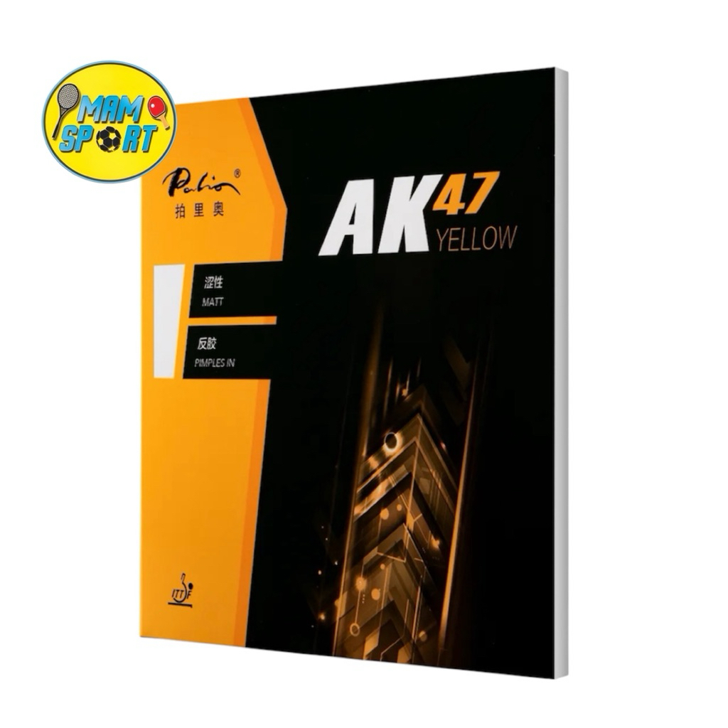 Karet Bet Pingpong Tenis Meja PALIO AK47 Yellow Sponge Original