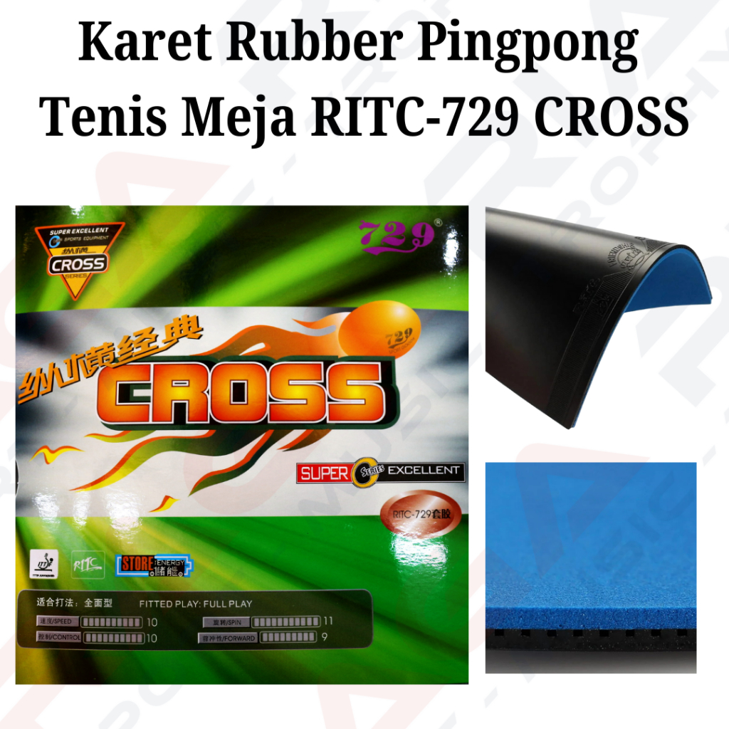 Karet Rubber Pingpong  Tenis Meja RITC-729 CROSS