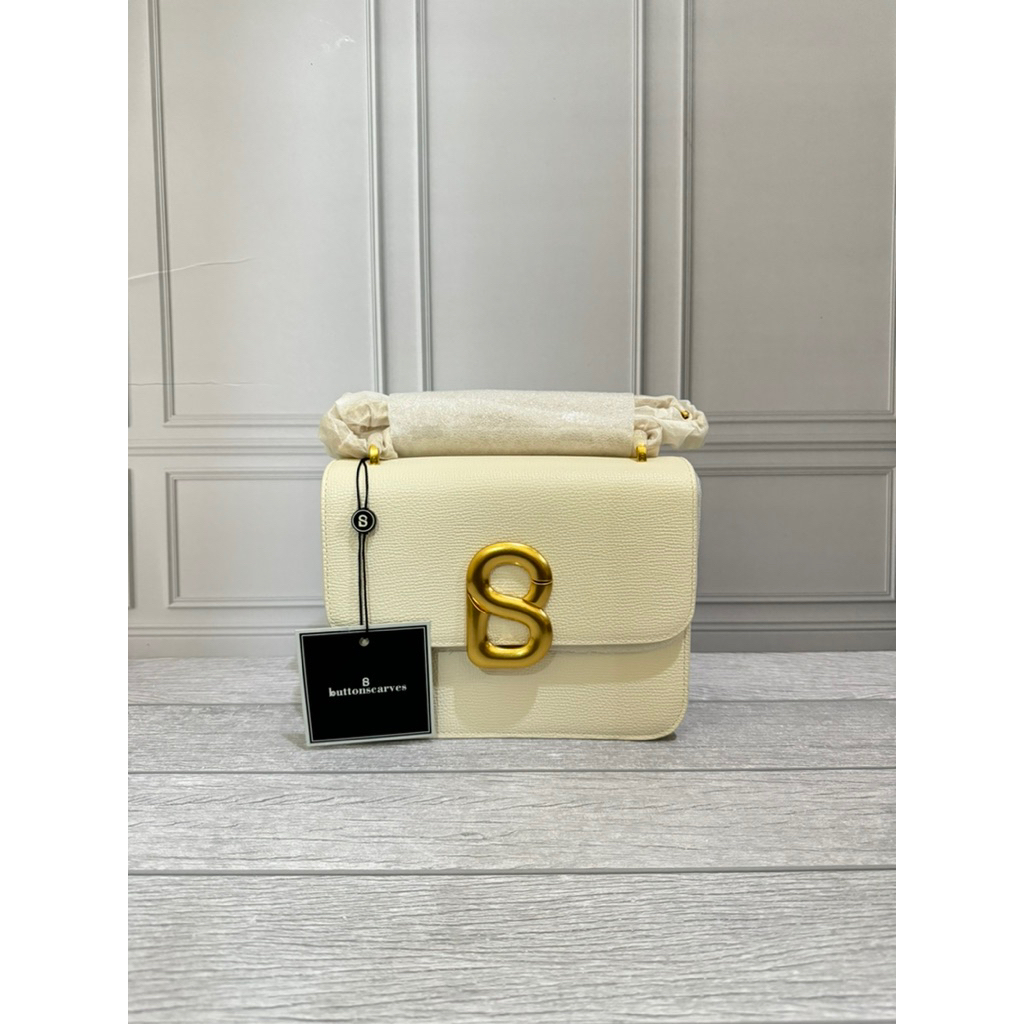 audrey chain small bag buttonscarves white