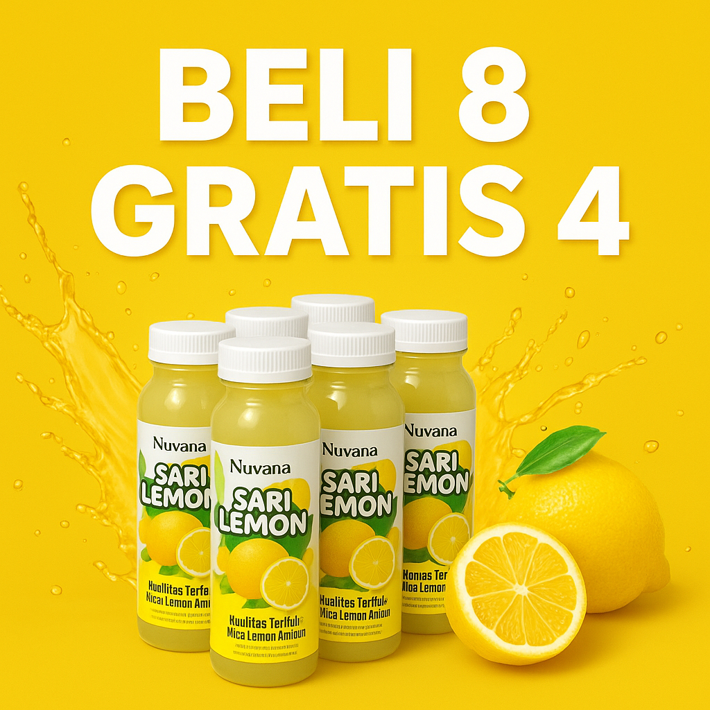 

Sari Lemon California Organik NUVANA 250ml HALAL BPOM Minuman Lemon Bantu Diet Alami