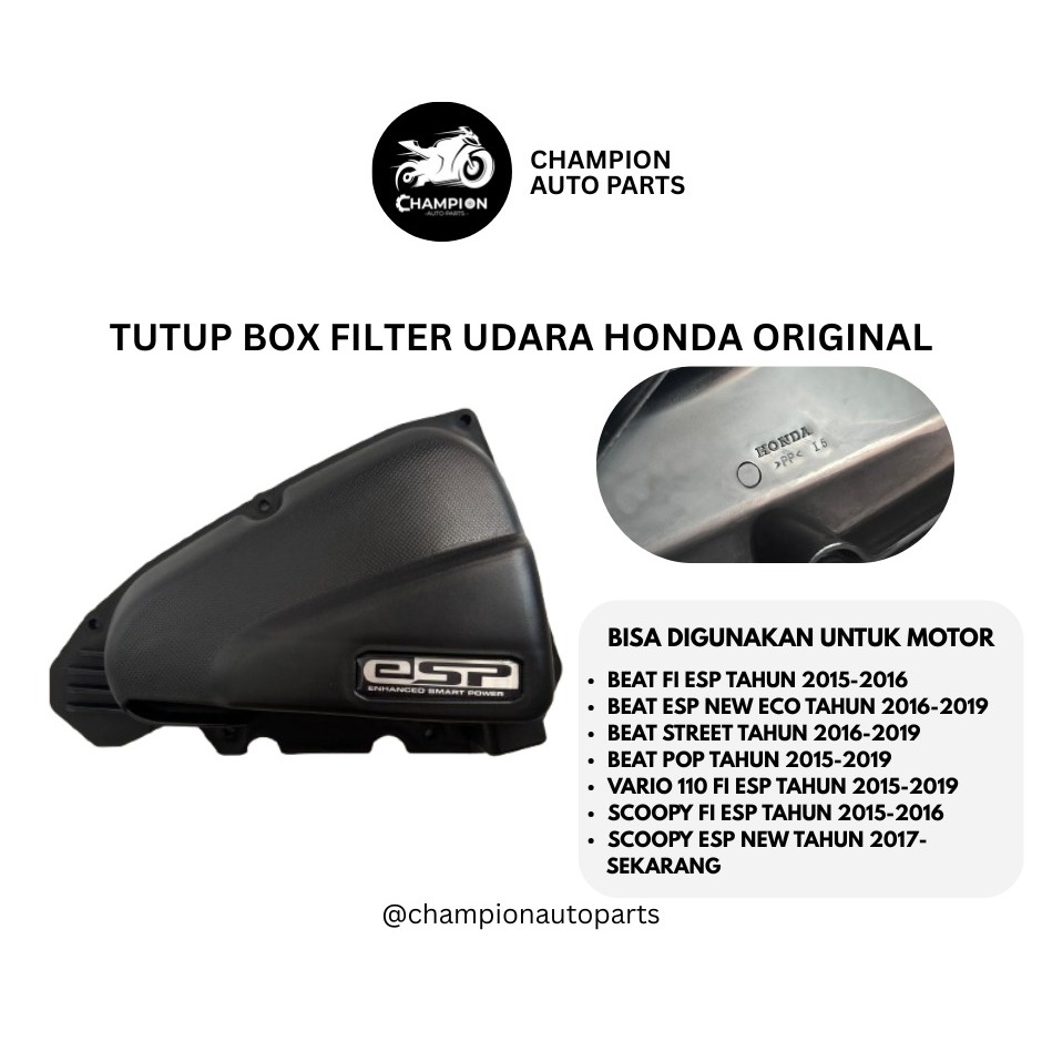 Tutup Box Filter Udara Beat FI Beat Street Beat Pop Scoopy FI Esp Vario 110 FI Esp Original Set Embl