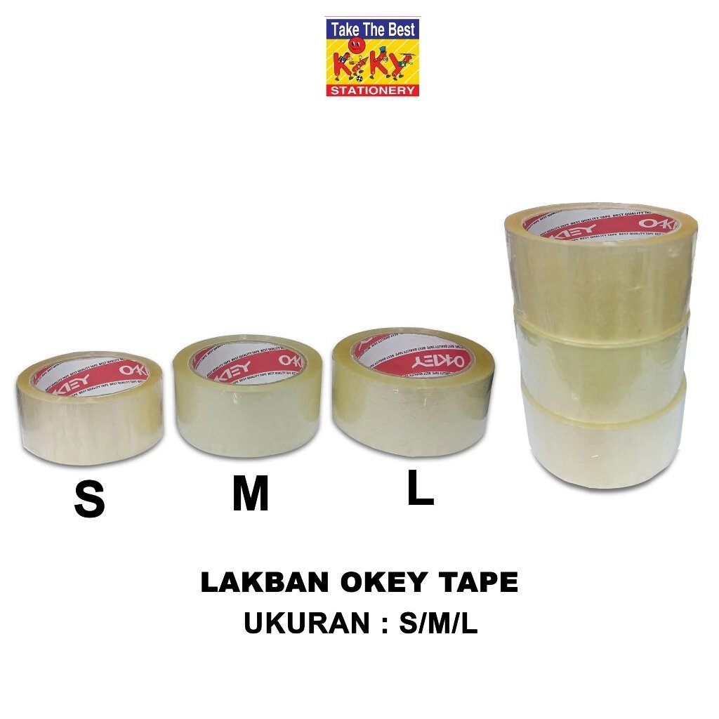 

OKEY Tape Transparan Ukuran S / Lakban Bening Transparan (1 Pcs)