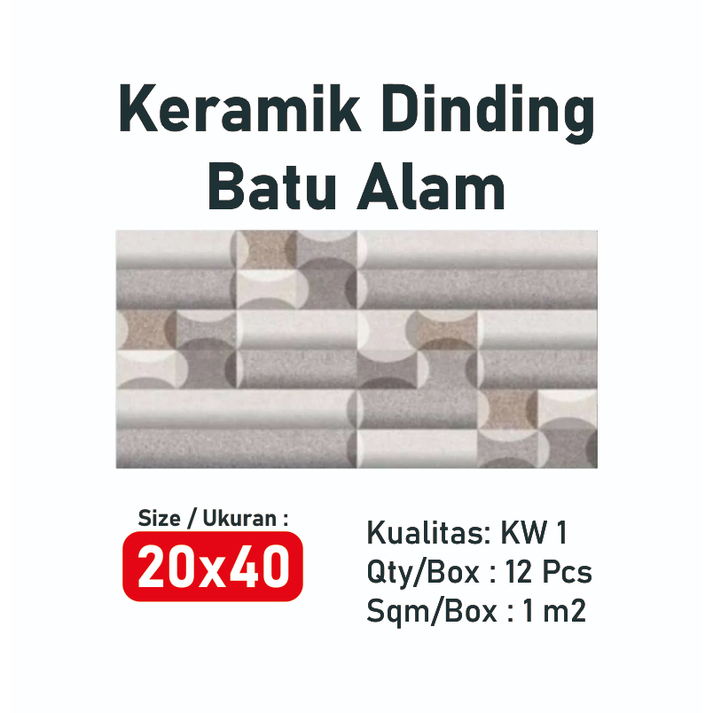 KERAMIK BATU ALAM 20x40 / KERAMIK DINDING 20X40 BATU ALAM