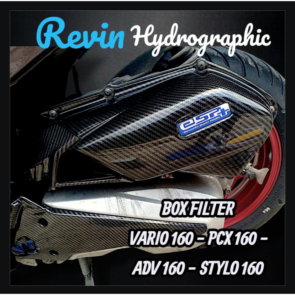 TUTUP FILTER VARIO 160 - PCX 160 - ADV 160 - STYLO 160 CARBON WTP SMOKE
