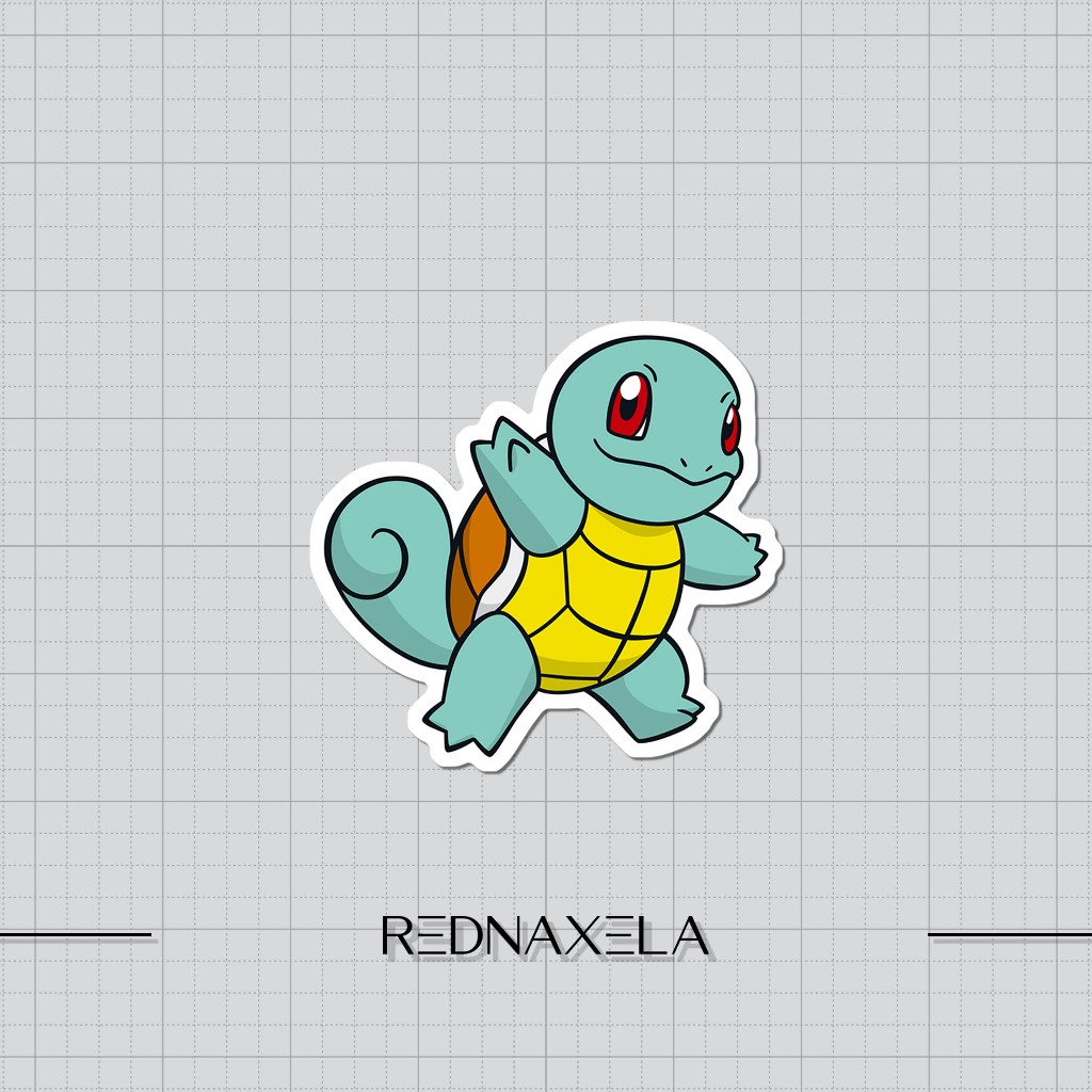 

Stiker Vinyl Squirtle Logo Pokemon Stiker Koper Stiker Laptop Outdoor Waterproof Sticker