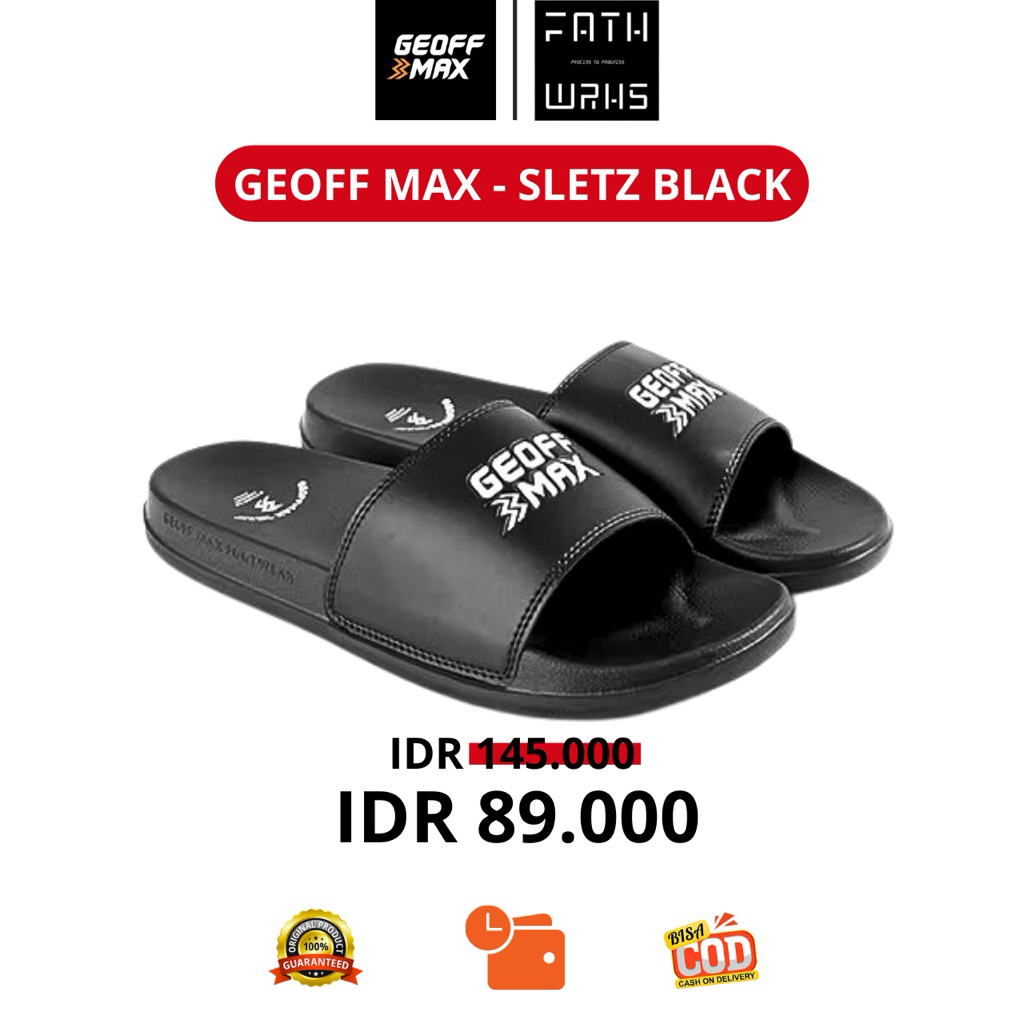 Sandal Geoff Max Original - Sletz Black | Slippers | Sandal Unisex