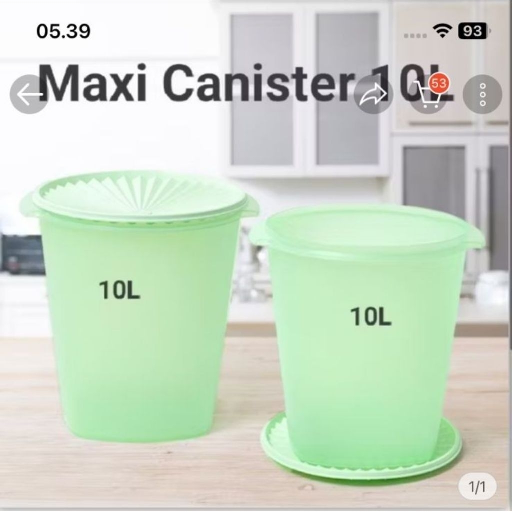 maxi canister tupperware/ toples besar