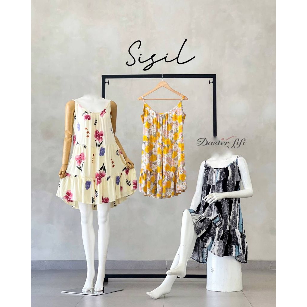 Daster SISIL bahan katun rayon viscose premium motif leopard d bunga homedress wanita daster tengtop