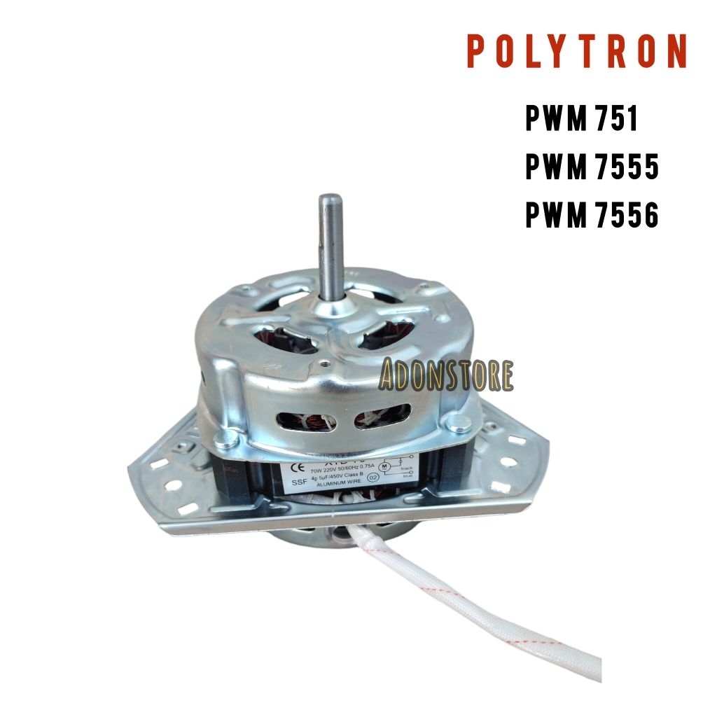DINAMO PENGERING POLYTRON 7,5KG PWM 751, 7555, 7556, 8057 / MOTOR SPIN MESIN CUCI POLYTRON 2TABUNG P