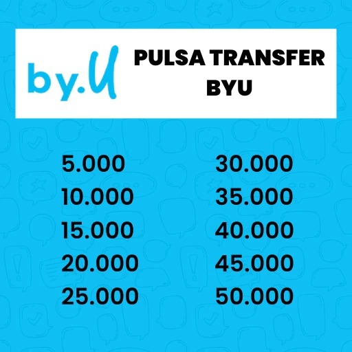 PULSA BYU 5RB 10RB 15RB 20RB 25RB 30RB TRANSFER TERMURAH