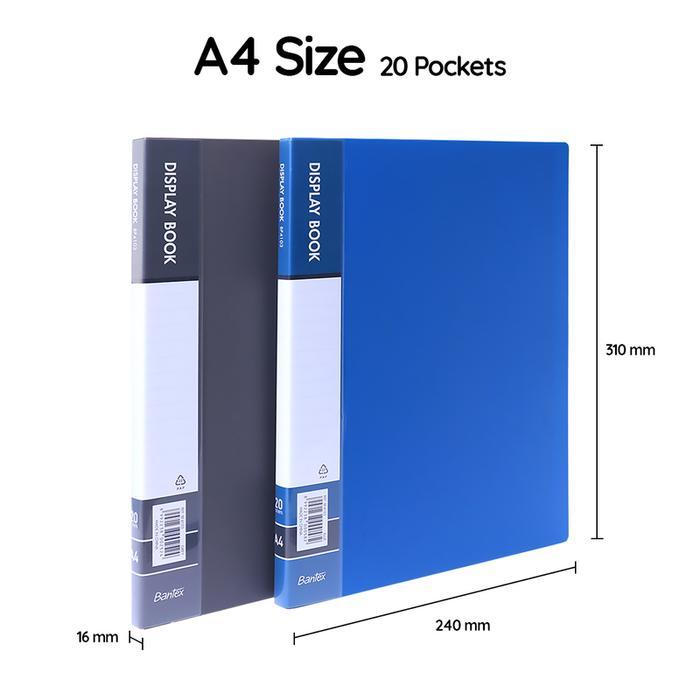 

Bantex Display Book A4 Isi 20 Pocket Bahan PP Anti-Static Warna Klasik BF4103