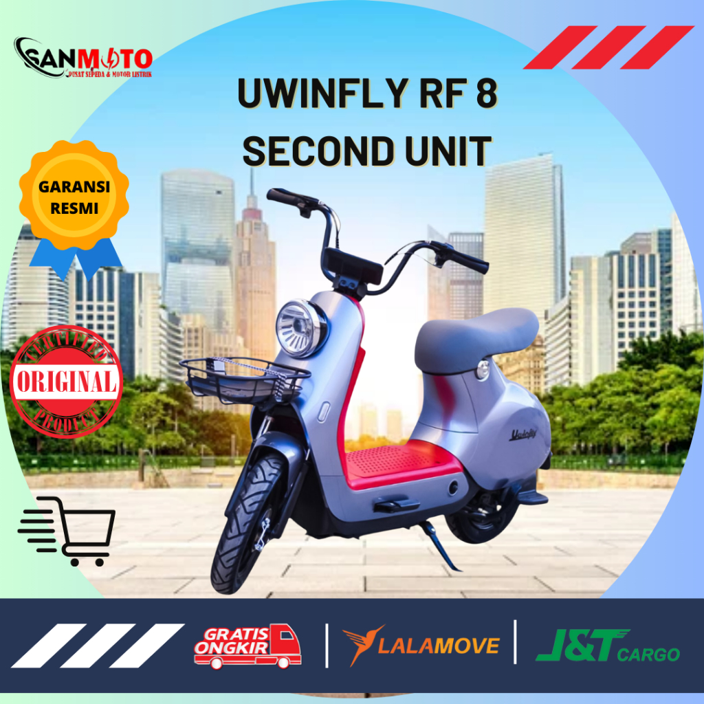 SANMOTO SEPEDA LISTRIK UWINFLY RF8 SECOND UNIT GARANSI TOKO