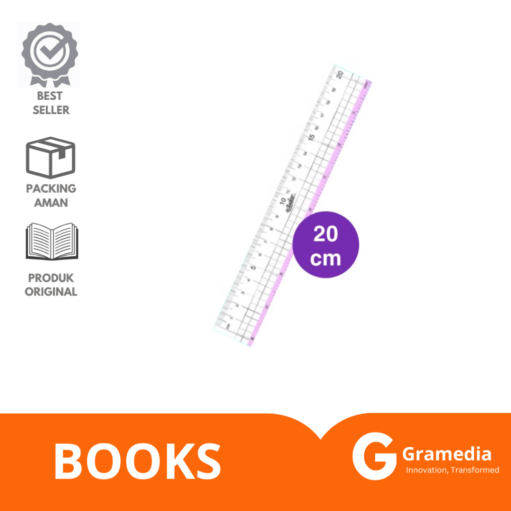 

Gramedia Lampung - Penggaris Estudee Graphic Ruler 20Cm Purple