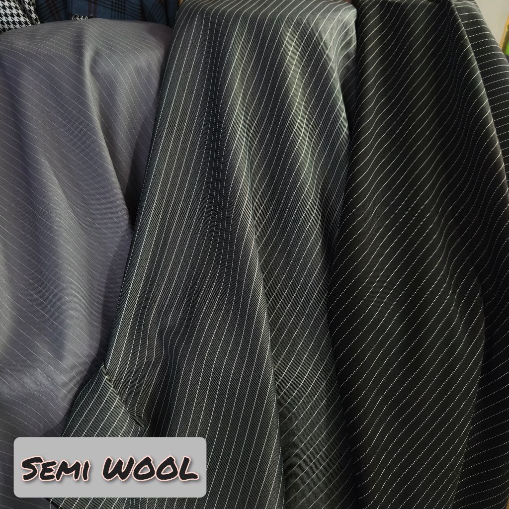 Kain Bahan Semi Wool/Bahan Semi wool motif [harga ½ meter]