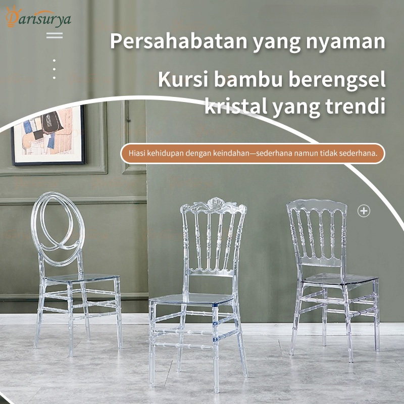 Kursi Wedding Acrilik kursi makan Lamaran Pernikahan dekorasi pelaminan wedding Panggung JEF