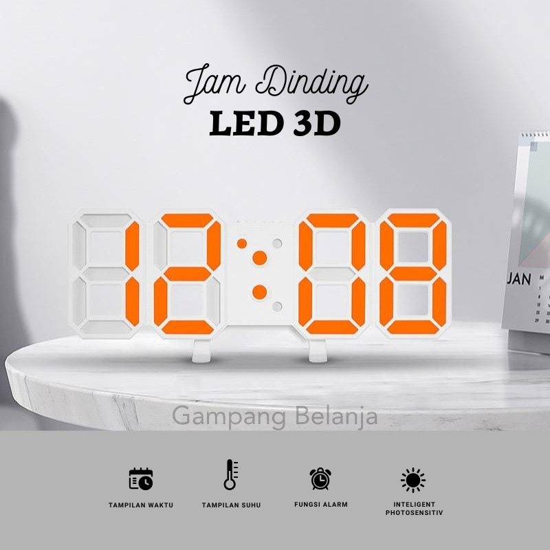 JAM DINDING DIGITAL LED/ JAM DINDING DIGITAL MODERN/ JAM DINDING LED AESTHETIC